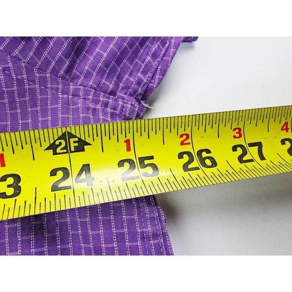 Hugo Boss Size 2XL Mens Purple White Pattern Long Sleeve Logo Tag Cotton Shirt - Picture 2 of 10